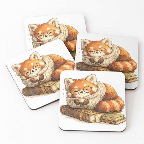 Item preview, Sleepy Red Panda Book Club designed and sold by KJ Frost.