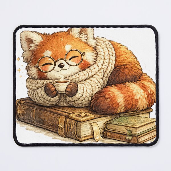 Item preview, Sleepy Red Panda Book Club designed and sold by KJ Frost.