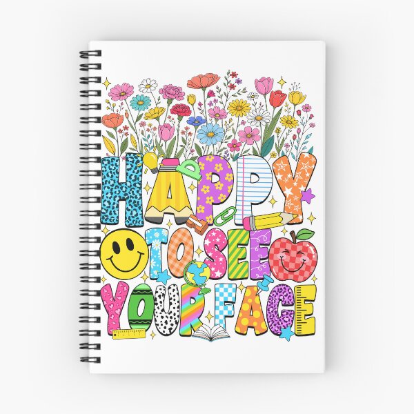 Item preview, Happy To See Your Face Floral Retro Teacher designed and sold by varin-studio.