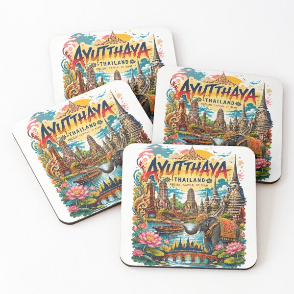 Item preview, Travel memories Colorful Ayutthaya Thailand ancient capital of siam , brafdesign  designed and sold by Brafdesign.