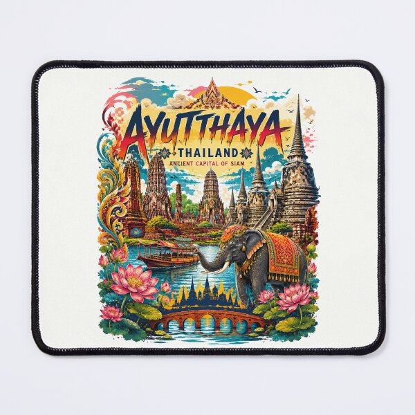 Item preview, Travel memories Colorful Ayutthaya Thailand ancient capital of siam , brafdesign  designed and sold by Brafdesign.