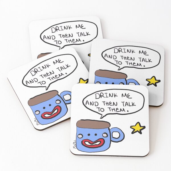 Item preview, Drink Me Coffee Mug Mascot designed and sold by QuirkiQuotes.
