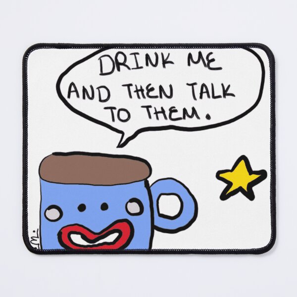 Item preview, Drink Me Coffee Mug Mascot designed and sold by QuirkiQuotes.