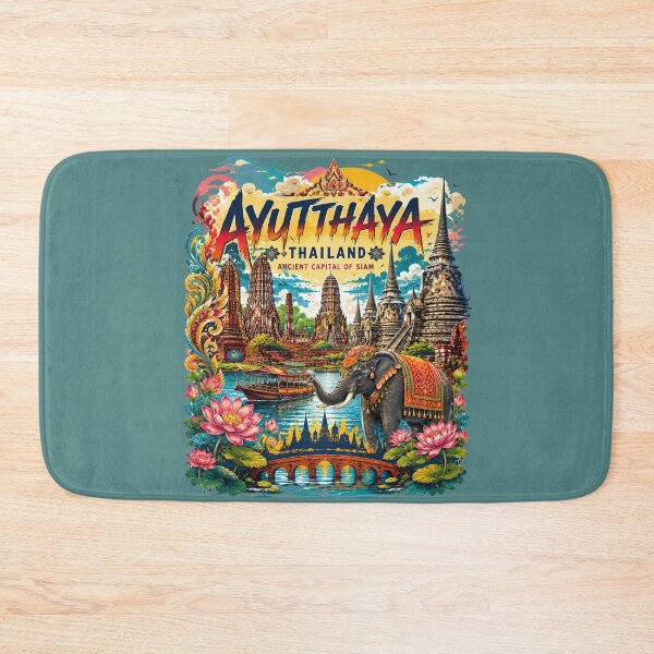 Item preview, Travel memories Colorful Ayutthaya Thailand ancient capital of siam , brafdesign  designed and sold by Brafdesign.