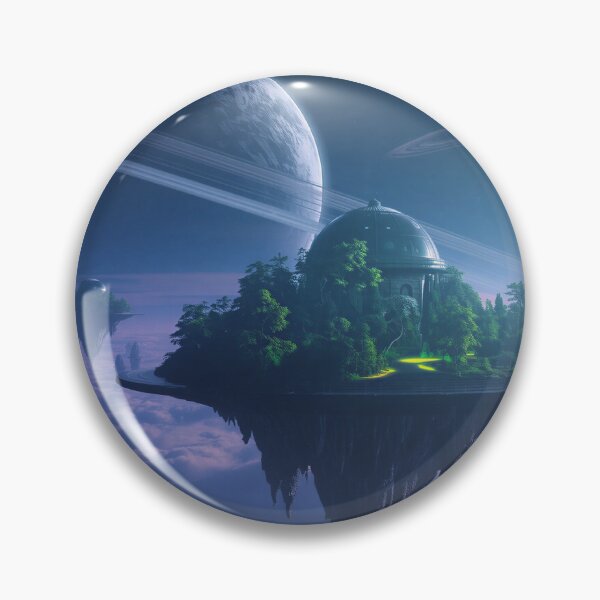 Item preview, Floating Forest Observatory Alien Sky Landscape designed and sold by Luminous Wilds.