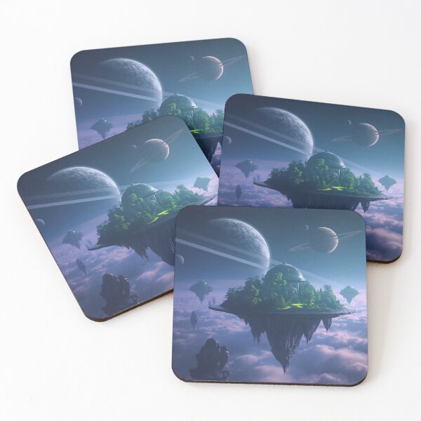 Item preview, Floating Forest Observatory Alien Sky Landscape designed and sold by Luminous Wilds.