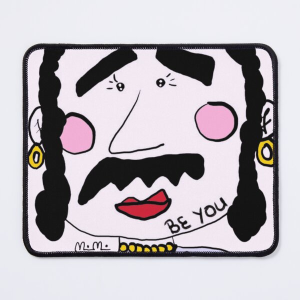 Item preview, Be You Mustache Portrait designed and sold by QuirkiQuotes.