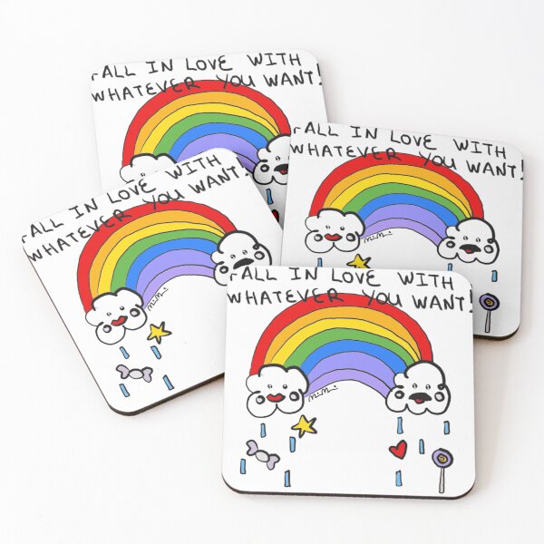 Item preview, Fall In Love Rainbow Clouds designed and sold by QuirkiQuotes.