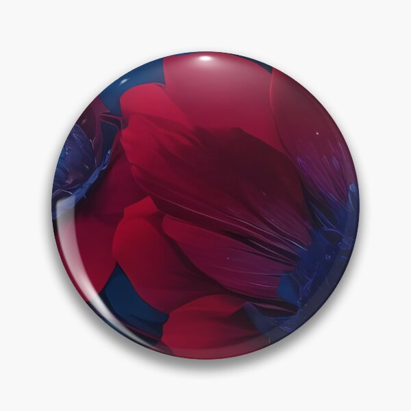 Item preview, Moody Botanical Bloom | Dark Red Navy Floral Art designed and sold by Shirdon2.