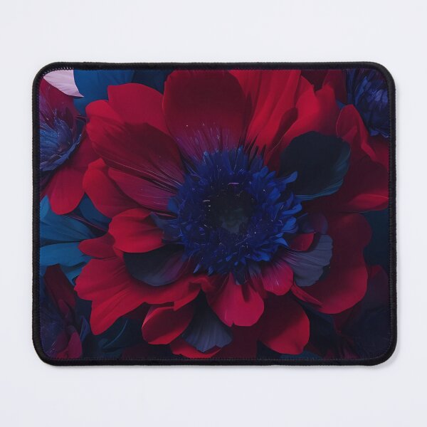 Item preview, Moody Botanical Bloom | Dark Red Navy Floral Art designed and sold by Shirdon2.