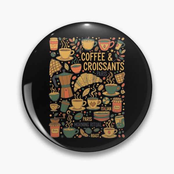 Item preview, Breakfast Coffee Croissants Funny Brunch Food designed and sold by LuminOrb.