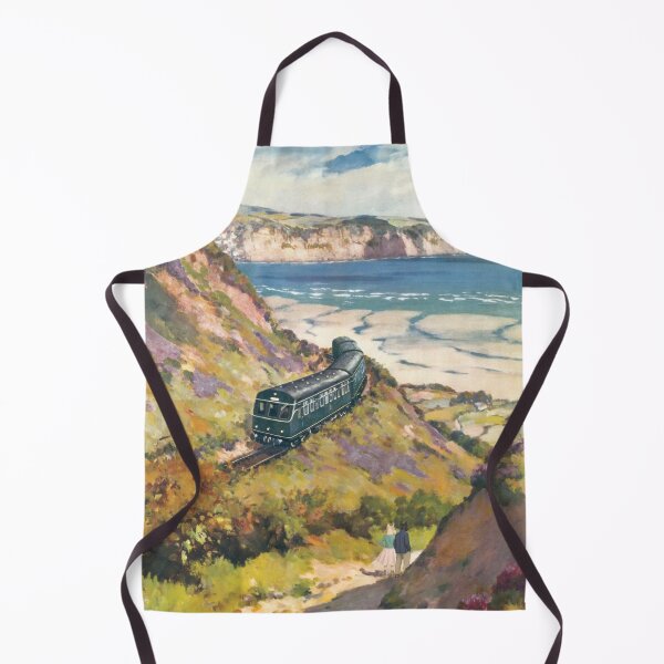 Item preview, Yorkshire Coast Travel by Train - Vintage Railway Poster designed and sold by CJChronicles.