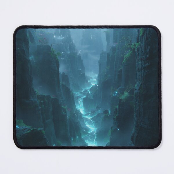 Item preview, Living Bioluminescent Mountain Alien Landscape designed and sold by Luminous Wilds.