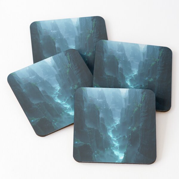 Item preview, Living Bioluminescent Mountain Alien Landscape designed and sold by Luminous Wilds.