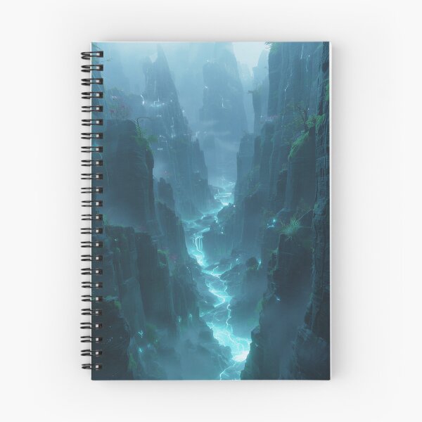 Item preview, Living Bioluminescent Mountain Alien Landscape designed and sold by Luminous Wilds.