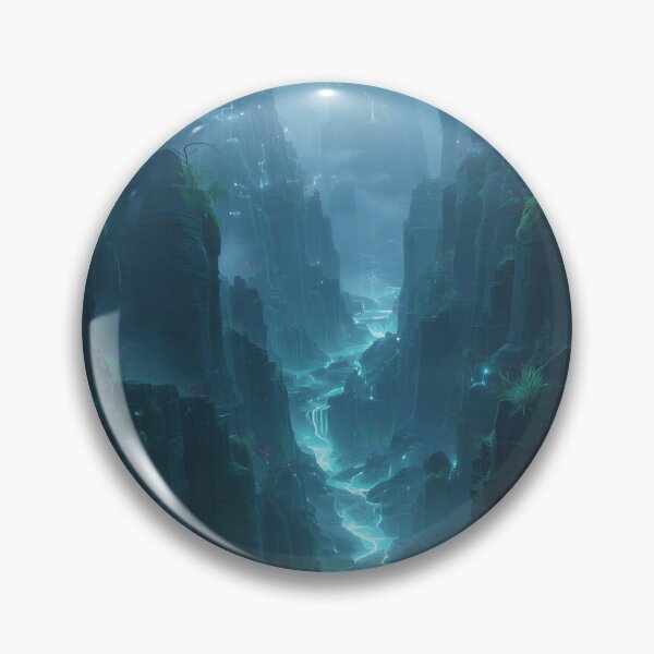 Item preview, Living Bioluminescent Mountain Alien Landscape designed and sold by Luminous Wilds.