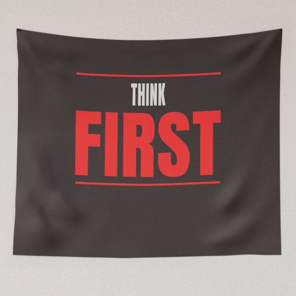 Item preview, Think First Typography Statement Design designed and sold by HeartAndArtShop.