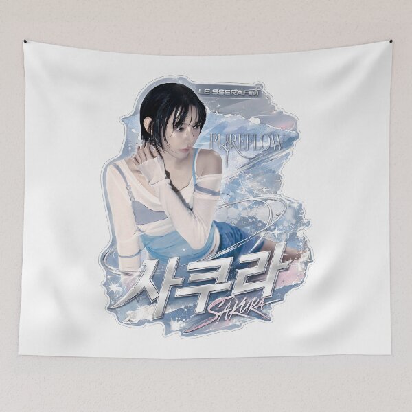 Item preview, Sakura PUREFLOW Floral Kpop Girl Group Fan Art designed and sold by Valereekmerch.