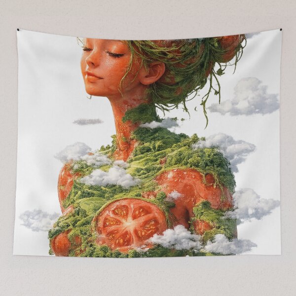 Item preview, Tomato Nature Goddess | Surreal Fantasy Art  designed and sold by Sticleg.