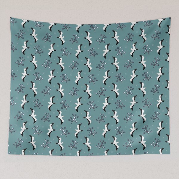 Item preview, Seagulls on blue designed and sold by reneesillus.