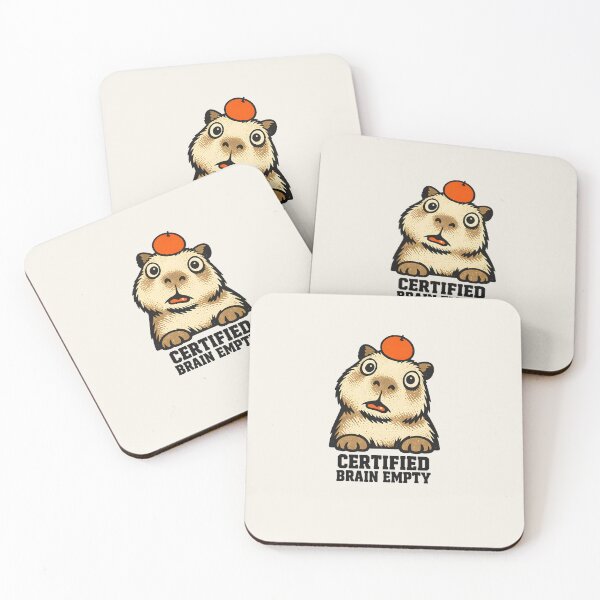 Item preview, Capybara Brain Empty - Certified Brain Empty | Brainrot Meme designed and sold by BeanToePets.