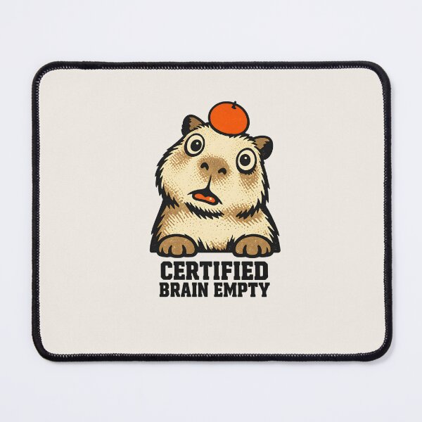 Item preview, Capybara Brain Empty - Certified Brain Empty | Brainrot Meme designed and sold by BeanToePets.