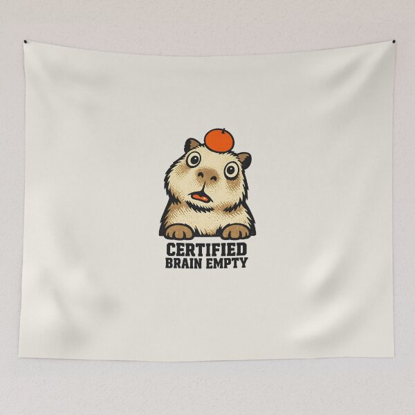 Item preview, Capybara Brain Empty - Certified Brain Empty | Brainrot Meme designed and sold by BeanToePets.