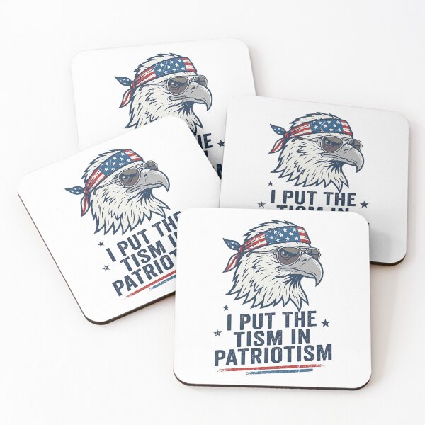 Item preview, I Put The Tism in Patriotism Eagle USA Flag 4th July designed and sold by Noctivyra.