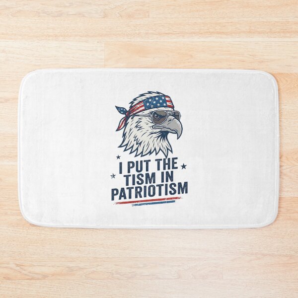 Item preview, I Put The Tism in Patriotism Eagle USA Flag 4th July designed and sold by Noctivyra.