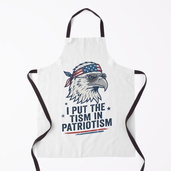 Item preview, I Put The Tism in Patriotism Eagle USA Flag 4th July designed and sold by Noctivyra.