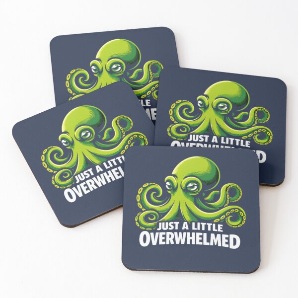 Item preview, Just a Little Overwhelmed Octopus T-Shirt & Sticker – Funny Anxious Octopus Meme designed and sold by ZyxDes.
