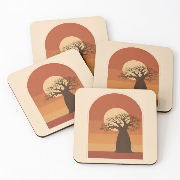 Item preview, Baobab Tree Wall Art – Earthy Afro Boho Print designed and sold by Martin's_Design.