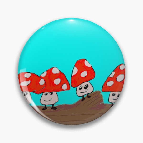 Item preview, Cute Log Mushrooms designed and sold by HonestSketches.