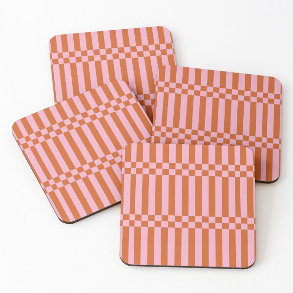 Item preview, Blush and Tangerine Stripe Pattern designed and sold by Paigaam.