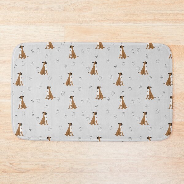 Item preview, Minimalist Flat Design Boxer Dog Grey Pattern designed and sold by svitlaarty.
