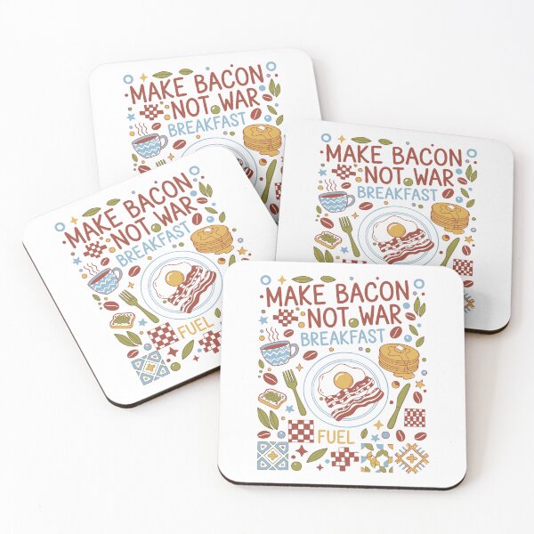 Item preview, Breakfast Make Bacon Not War Fuel Brunch Coffee designed and sold by LuminOrb.