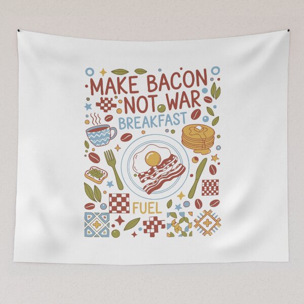 Item preview, Breakfast Make Bacon Not War Fuel Brunch Coffee designed and sold by LuminOrb.