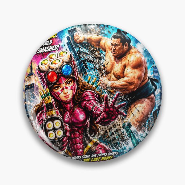 Item preview, SUSHI MASK WOMAN: The Rampage of the Giant Sumo Wrestler! designed and sold by Japan Cyberpunk Universe & Surreal Characters.
