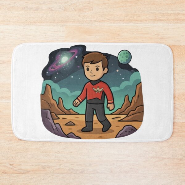 Item preview, Retro Space Explorer Walking On Alien Planet designed and sold by Bemchicafre.
