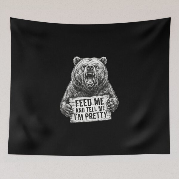 Item preview, Feed Me and Tell Me I'm Pretty Bear designed and sold by dudelinart.
