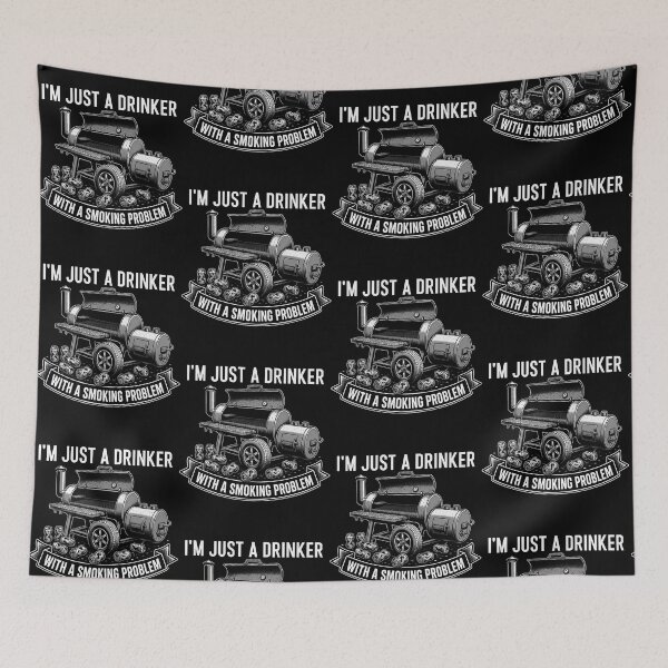 Item preview, I'm Just A Drinker with A Smoking Problem Grilling BBQ Dads designed and sold by camronrufuh.
