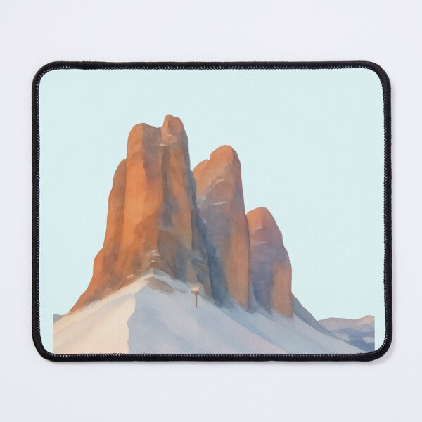 Item preview, Tre Cime di Lavaredo - Dolomites Watercolor Mountains Snow designed and sold by SlothcoreVibes.