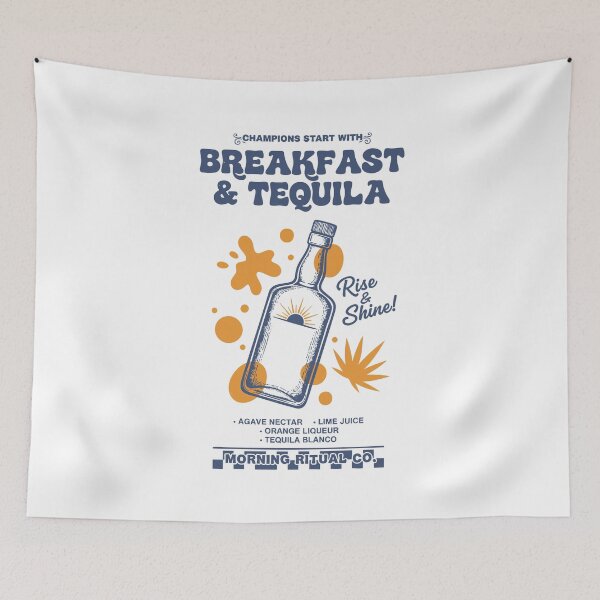 Item preview, Breakfast And Tequila Funny Brunch Rise designed and sold by LuminOrb.