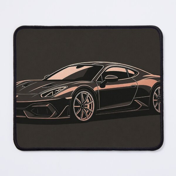 Item preview, Elegant Black Sports Car Studio Portrait designed and sold by IntelliMindDesigns.
