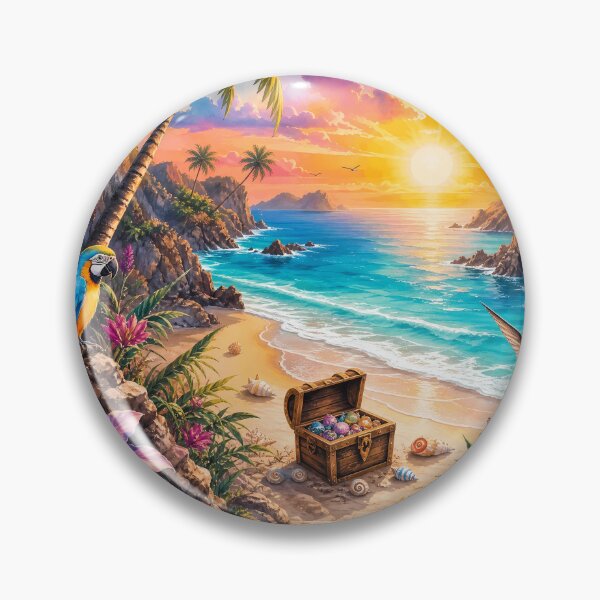 Item preview, Watercolor Tropical Pathway and Macaw Art designed and sold by LuisWorks.