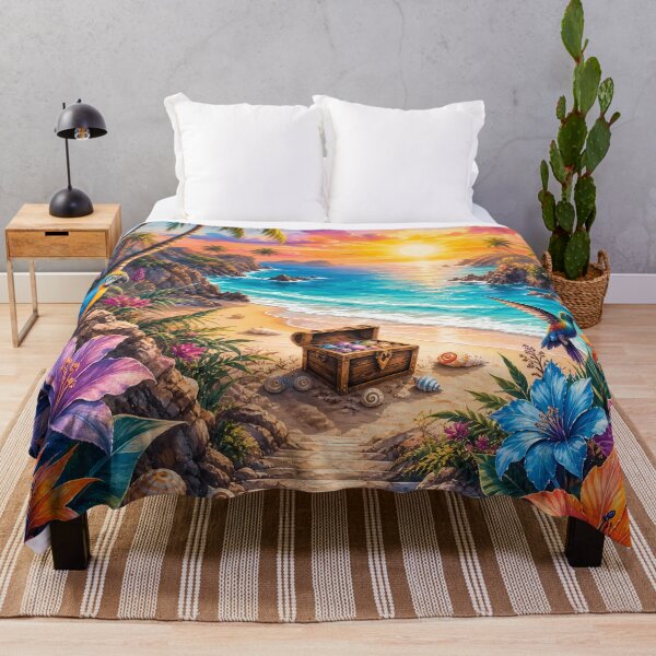 Item preview, Watercolor Tropical Pathway and Macaw Art designed and sold by LuisWorks.