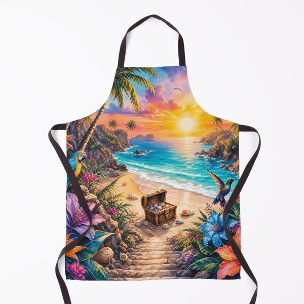 Item preview, Watercolor Tropical Pathway and Macaw Art designed and sold by LuisWorks.