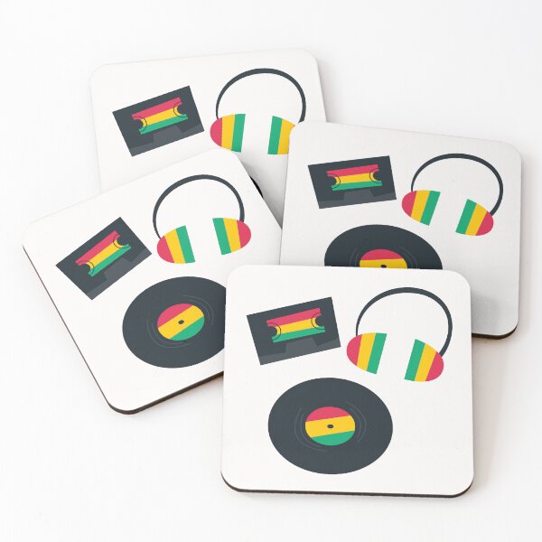 Item preview, Reggae Vinyl Record Cassette Tape Headphones Rasta Red Gold Green Music Graphic T-Shirt designed and sold by DERA RAY.