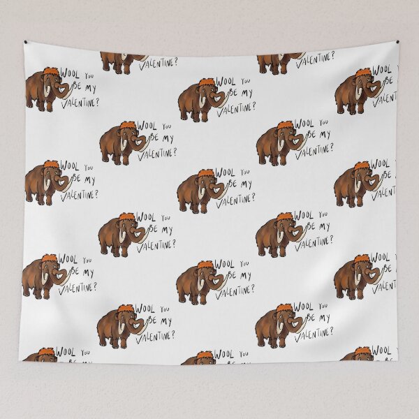 Item preview, Woolly Mammoth Valentine designed and sold by tbarbosantjean.
