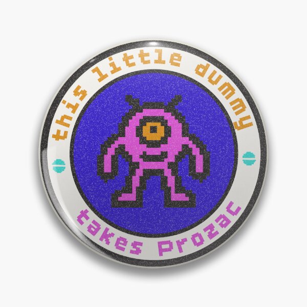 Item preview, Funny Mental Health Shirt This Little Dummy Takes Prozac Retro Pixel Monster Mental Health Humor Neurodivergent Humor Anxiety Humor designed and sold by RealLifeMerchies.
